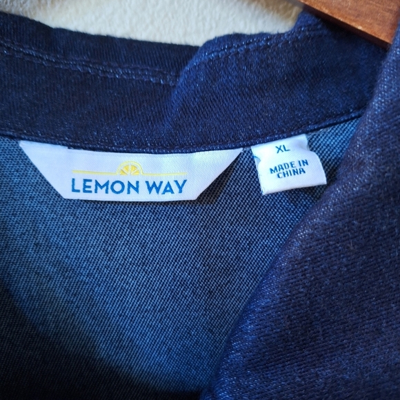 Lemon Way Womens Wonder Stretch Peplum Hem Denim Jacket Size XL - Picture 2 of 8